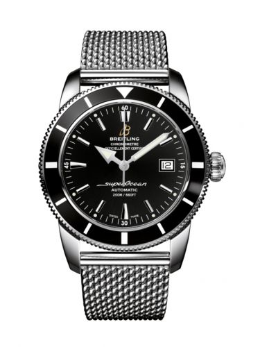 Superocean Heritage 42 Stainless Steel / Black / Volcano Black / Milanese