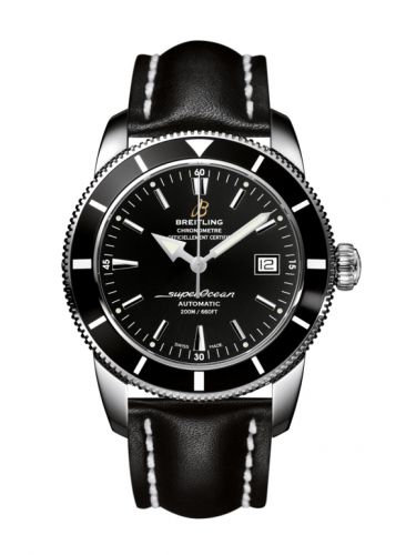 Superocean Heritage 42 Stainless Steel / Black / Volcano Black / Calf