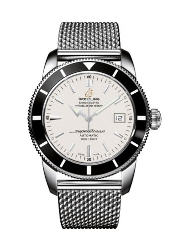 Superocean Heritage 42 Stainless Steel / Black / Stratus Silver / Milanese