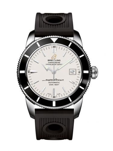 Superocean Heritage 42 Stainless Steel / Black / Stratus Silver / Rubber 