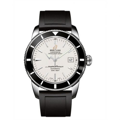 Superocean Heritage 42 Stainless Steel / Black / Stratus Silver / Rubber