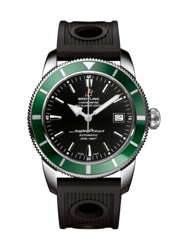 Superocean Heritage 42 Stainless Steel / Green / Volcano Black / Rubber 