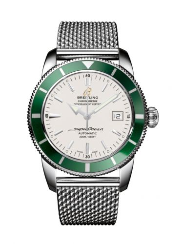 Superocean Heritage 42 Stainless Steel / Green / Stratus Silver / Milanese