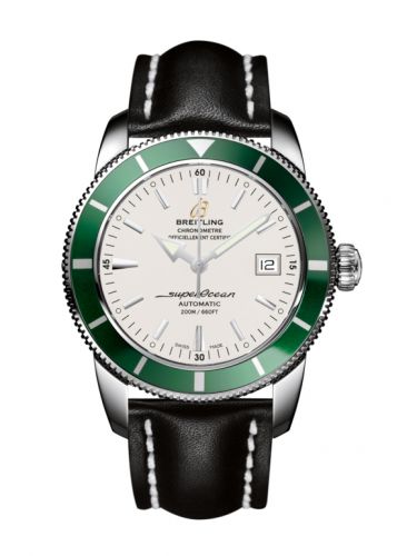 Superocean Heritage 42 Stainless Steel / Green / Stratus Silver / Calf