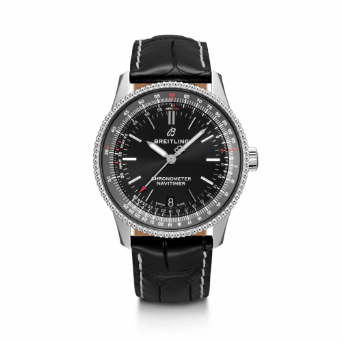 Navitimer 1 38 Automatic Stainless Steel / Black / Croco / Folding