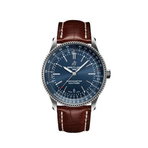 Navitimer Automatic 41 Automatic Stainless Steel / Blue / Croco / Pin