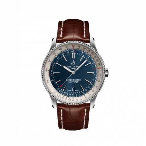 Navitimer Automatic 41 Automatic Stainless Steel / Blue / Croco / Folding