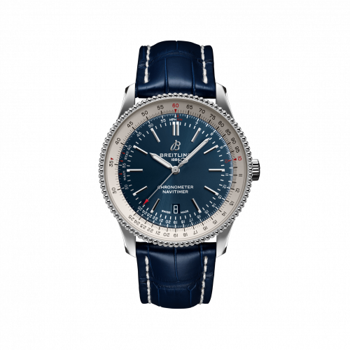 Navitimer Automatic 41 Automatic Stainless Steel / Blue / Croco / Pin