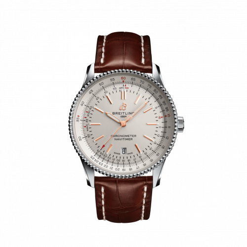 Navitimer Automatic 41 Automatic Stainless Steel / Silver / Croco / Folding