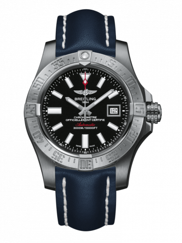 Avenger II Seawolf Stainless Steel / Volcano Black / Calf / Pin