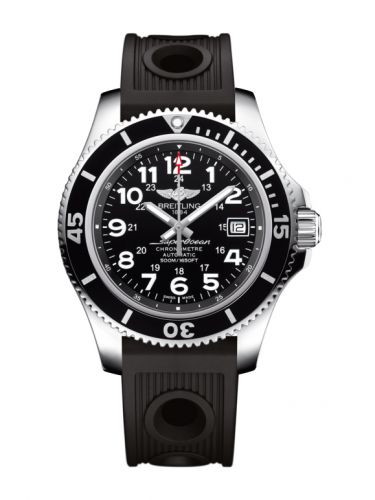 Superocean II 42 Stainless Steel / Volcano Black / Rubber