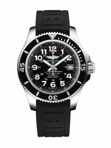 Superocean II 42 Stainless Steel / Volcano Black / Rubber / Folding