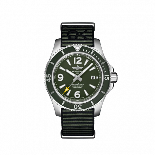 Superocean 44 Stainless Steel / Green / NATO / OuterKnown