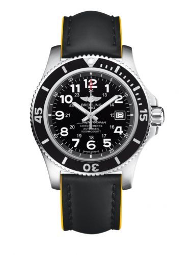 Superocean II 44 Stainless Steel / Black / Volcano Black / Rubber