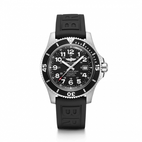 Superocean II 44 Stainless Steel / Black / Volcano Black / Rubber / Pin