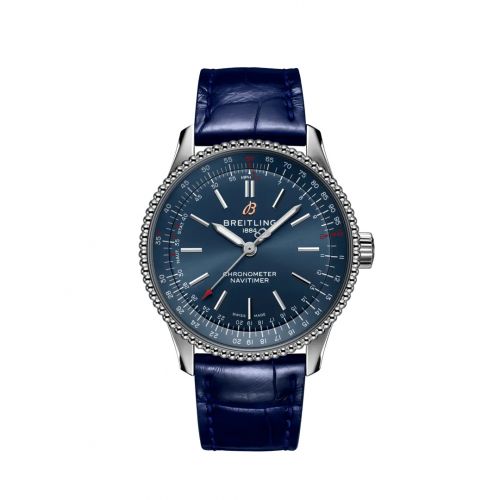 Navitimer 1 35 Automatic Stainless Steel / Blue / Croco / Pin