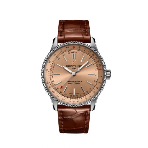 Navitimer 1 35 Automatic Stainless Steel / Copper / Croco / Pin