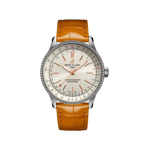 Navitimer 1 35 Automatic Stainless Steel / Silver / Croco / Folding