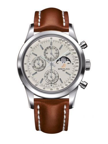 Transocean Chronograph 1461 Stainless Steel / Silver / Calf / Pin