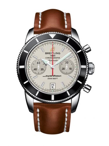 Superocean Heritage 44 Chronograph Stainless Steel / Black / Silver / Calf