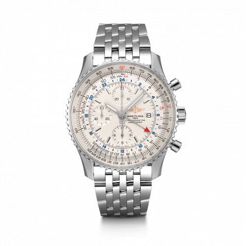 Navitimer World Stainless Steel / Silver / Bracelet