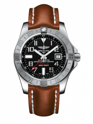 Avenger II GMT Stainless Steel / Volcano Black / Calf / Folding