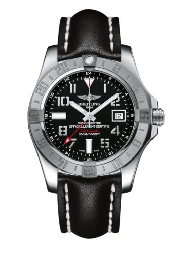 Avenger II GMT Stainless Steel / Volcano Black / Calf