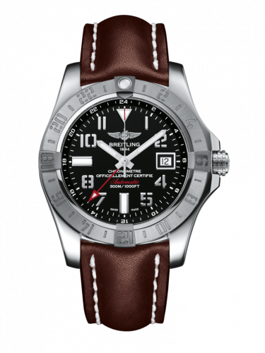 Avenger II GMT Stainless Steel / Volcano Black / Calf / Folding