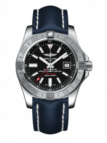 Avenger II GMT Stainless Steel / Volcano Black / Calf / Folding