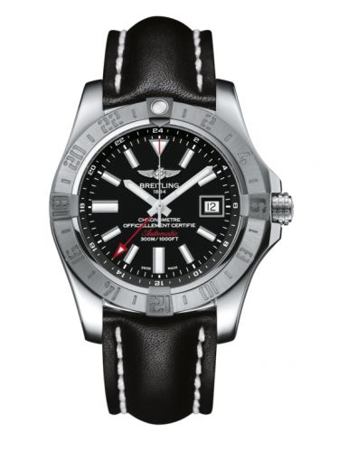 Avenger II GMT Stainless Steel / Volcano Black / Calf / Pin