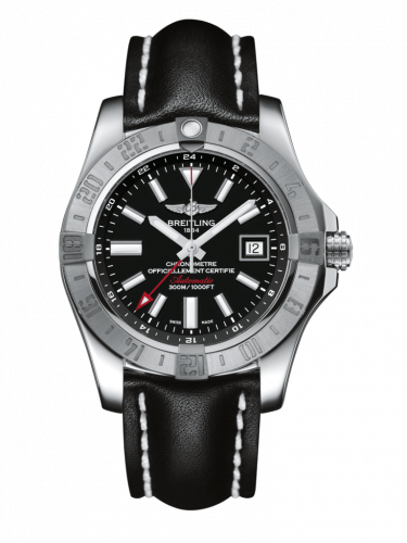 Avenger II GMT Stainless Steel / Volcano Black / Calf / Folding