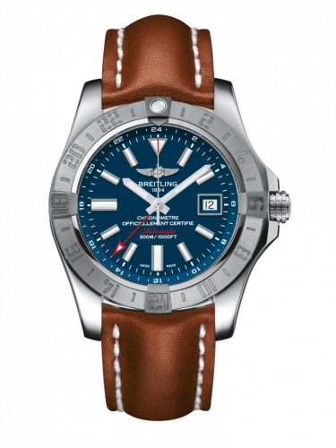 Avenger II GMT Stainless Steel / Mariner Blue / Calf / Folding