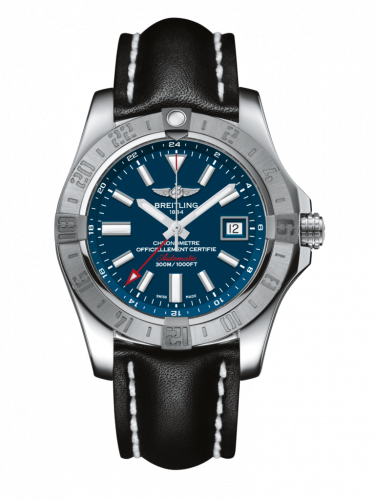 Avenger II GMT Stainless Steel / Mariner Blue / Calf / Folding