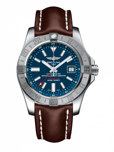 Avenger II GMT Stainless Steel / Mariner Blue / Calf / Folding