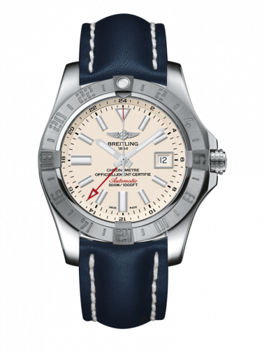 Avenger II GMT Stainless Steel / Stratus Silver / Calf / Folding