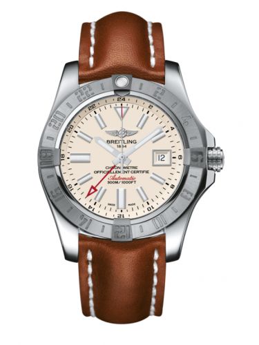 Avenger II GMT Stainless Steel / Stratus Silver / Calf / Folding