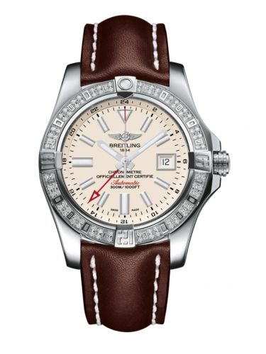 Avenger II GMT Stainless Steel / Diamond / Stratus Silver / Calf