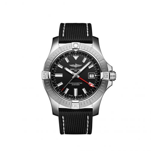 Avenger Automatic GMT 43 Stainless Steel / Black / Calf / Pin