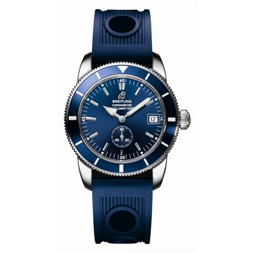 Superocean Heritage 38 Stainless Steel / Blue / Rubber