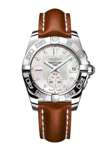 Galactic 36 Automatic Stainless Steel / Pearl Diamond / Calf