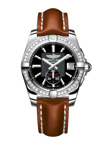 Galactic 36 Automatic Stainless Steel / Diamond / Volcano Black / Calf