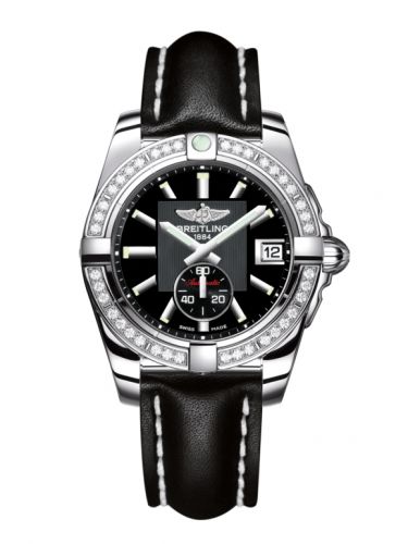 Galactic 36 Automatic Stainless Steel / Diamond / Volcano Black / Calf