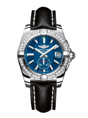 Galactic 36 Automatic Stainless Steel / Diamond / Gun Blue / Calf