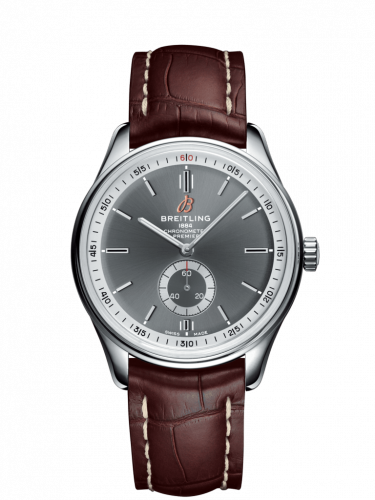 Premier Automatic 40 Stainless Steel / Anthracite / Croco Brown / Tang