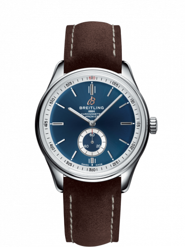 Premier Automatic 40 Stainless Steel / Blue / Nubuck Brown / Tang