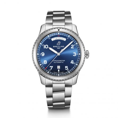 Navitimer 8 Automatic Day & Date 41 Stainless Steel / Blue / Bracelet