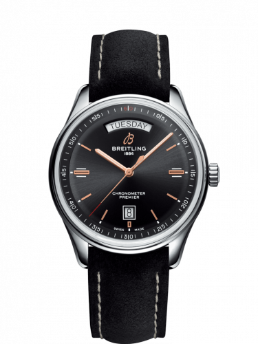 Premier Automatic Day & Date 40 Stainless Steel / Black / Nubuck Black / Folding