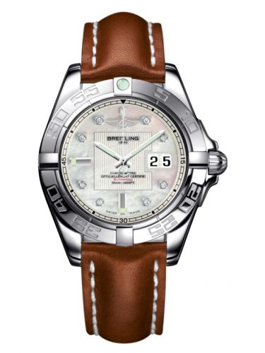 Galactic 41 Stainless Steel / Pearl Diamond / Calf