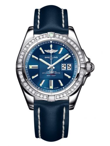 Galactic 41 Stainless Steel / Diamond / Metallica Blue / Calf