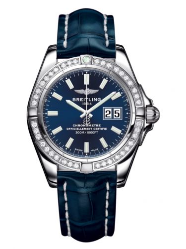 Galactic 41 Stainless Steel / Diamond / Horizon Blue / Croco